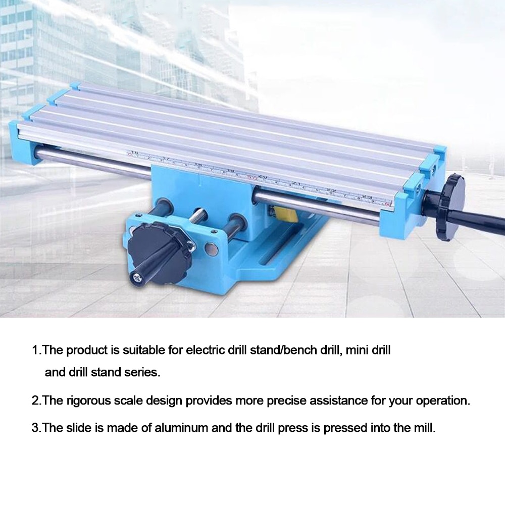 Mini Accuracy Milling Table Workbench Mill Machine Vise Multifunctional Assisted-bench Boring Positioning Cross-Adjustment