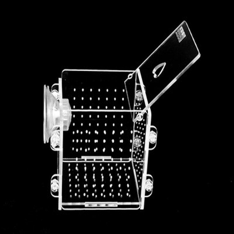 Aquarium Acrylic Fish Bowls Tank Breeding Isolation Box With Sucker For Baby Fish Hatchery Rooms Incubator Reptile Cage