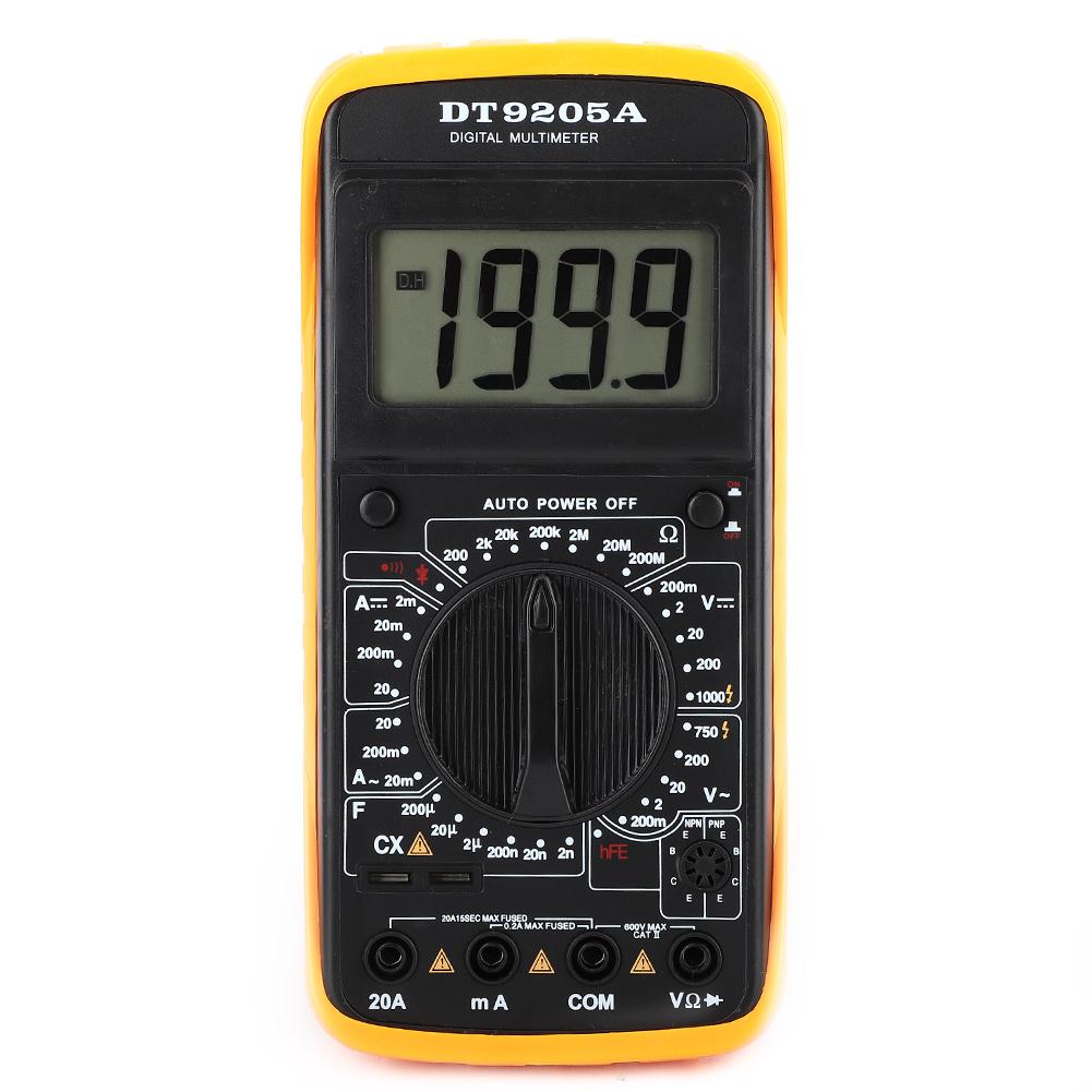 DT-9205A Handheld LCD Digital Multimeter profesional AC/DC Volt Ampere Ohm Kapazität Hz Tester Elektrische Instrument