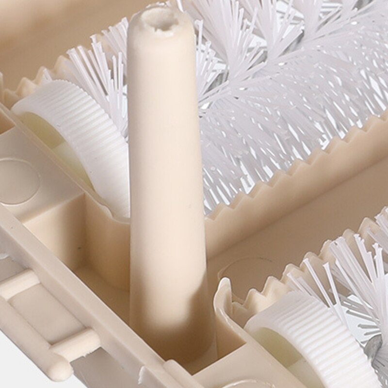 Household House Cleaning Brush Carpet Quilt Clean Tool With Handle Two-Wheel Brush Bedroom Floor Household Cleaning Supplies