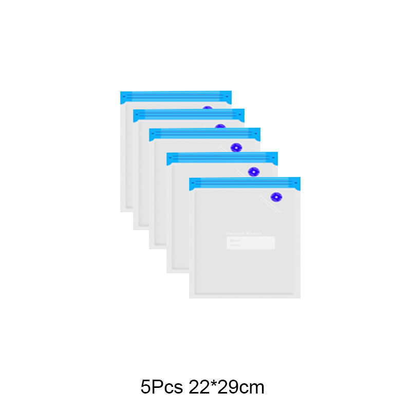 Keuken Sous Vide Vacuüm Sealer Voedsel Saver Tassen Mini Hand Luchtpomp Herbruikbare Vlees Vegatable Verpakking Zak 22X21cm 22X29Cm 35x50cm: 5pcs-22x29cm