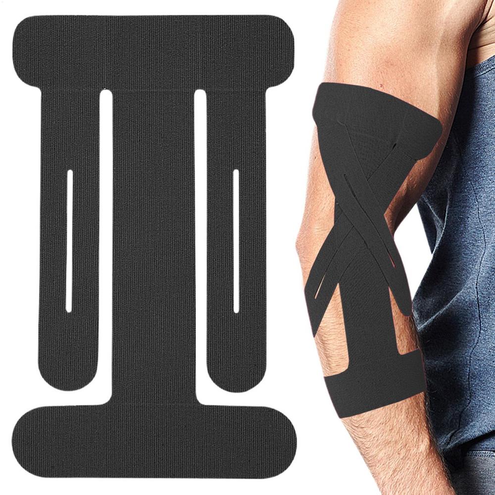 Precut Kinesiology Tape For Knees Athletic Sports Muscle Support Tape Breathable Knee Tape For Knee Stability Elastic Sports: black