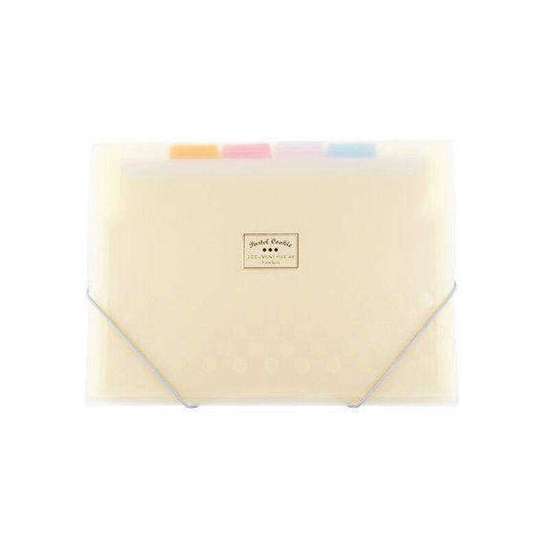 File folder A4 Expanding Wallet Document organizer File folder A4 Frosted PP 4 colors available FIle Folder fog-like feeling: Beige
