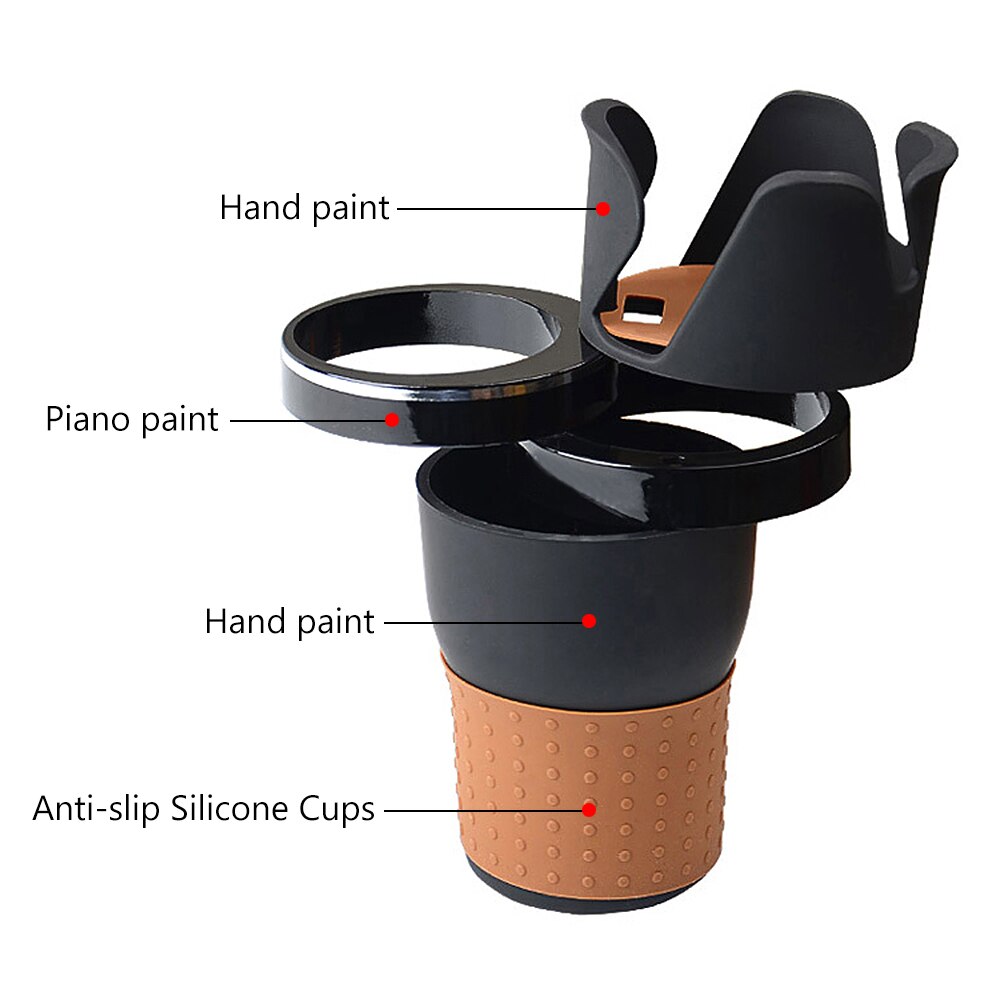 Portabotellas para coche multifunción, portabotellas giratorio, soporte para vasos, gafas de sol, organizador de teléfono, almacenamiento, accesorios de Interior de coche