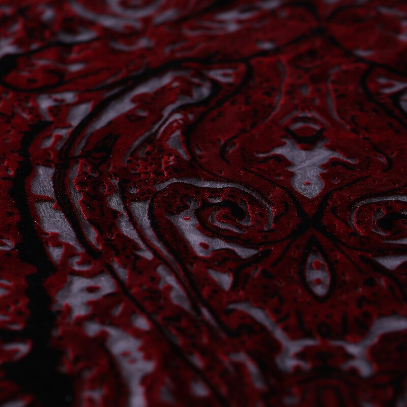 114 cm ihåliga utbränd sammetstyg high-end siden sammet tyg andas komfort cheongsam klänning siden tyg siden tyg