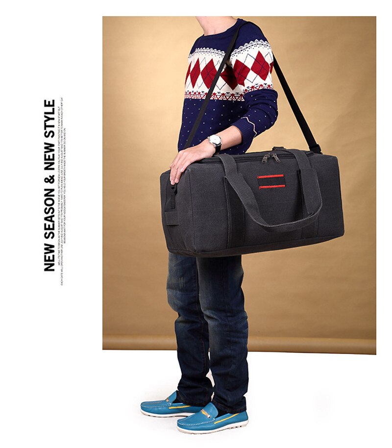 Canvas Reistas Weekend Tas Grote Capaciteit Weekendtas Schouder Mannen Waterdichte Messenger Bags Vrouwen Reizen Tote