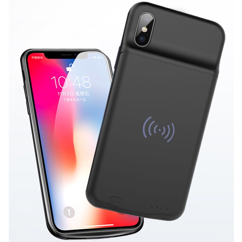 Wireless Battery Case for iPhone X XS 6 s 6s 7 8 plus Qi Wireless Charging Power Bank Battery Charger Case for iPhone 6 6s 7 8