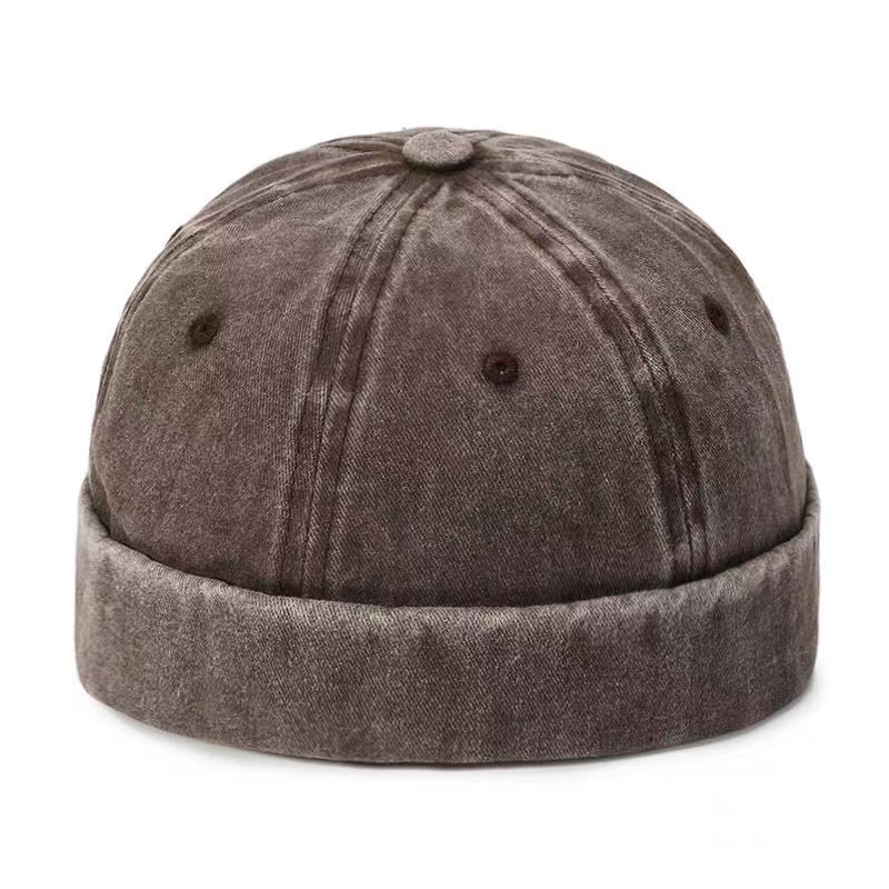 Bonnet sans bord unisexe en coton respirant pour hommes et femmes, casquette réglable, chapeaux hip hop rétro, chapeau streetwear unisexe, printemps et automne: BLANC