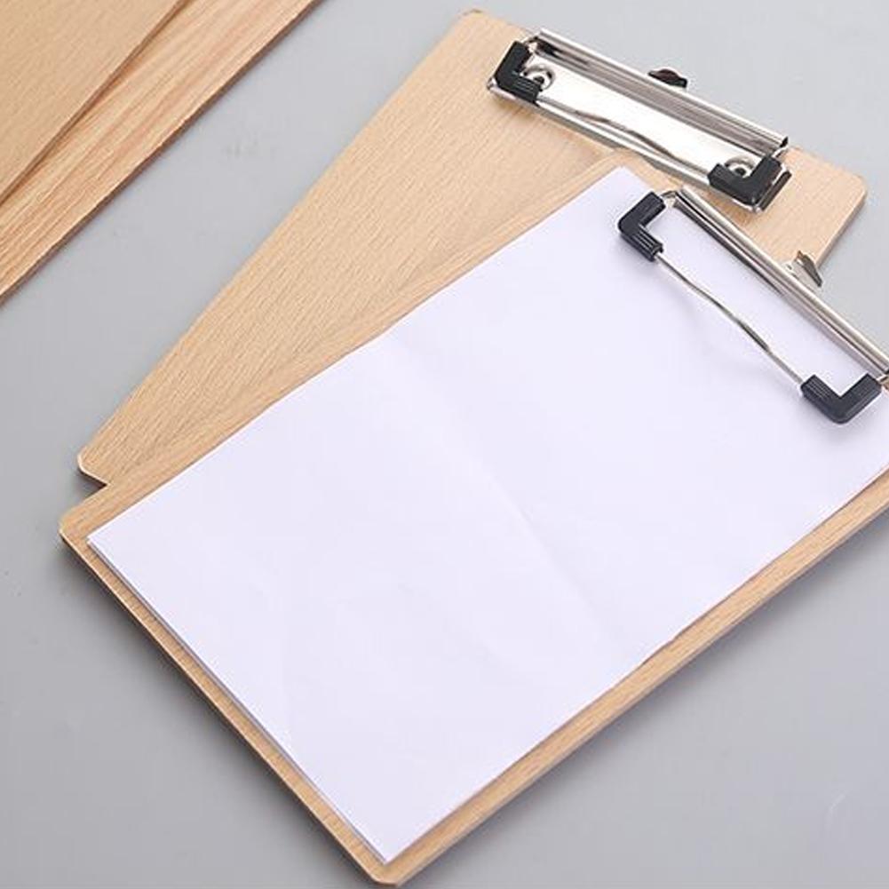 A4 størrelse træ clipboard clipboard kontor skole papirvarer med hængende hul  a4 papirholder