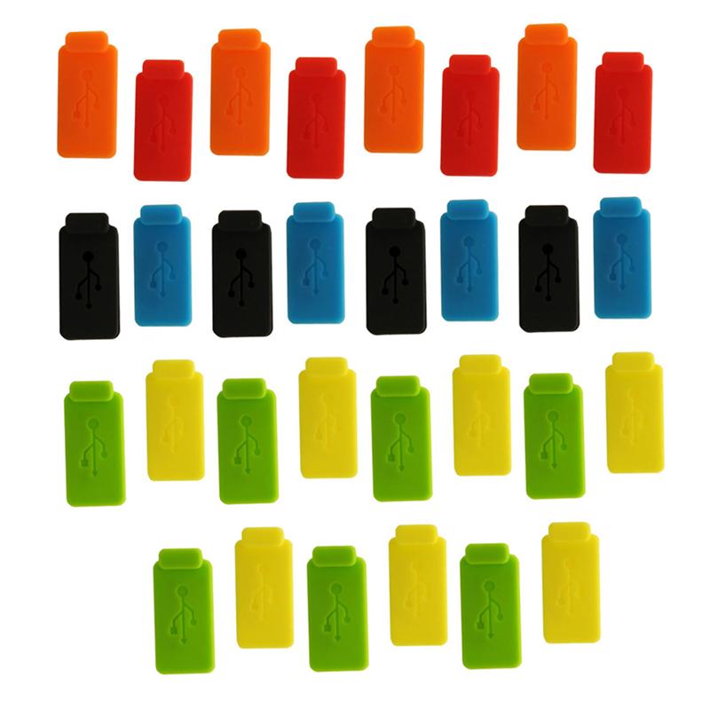 30 Pcs Silicone Dust Plug Usb-poort Vochtwerende Plug Charger Port Protector