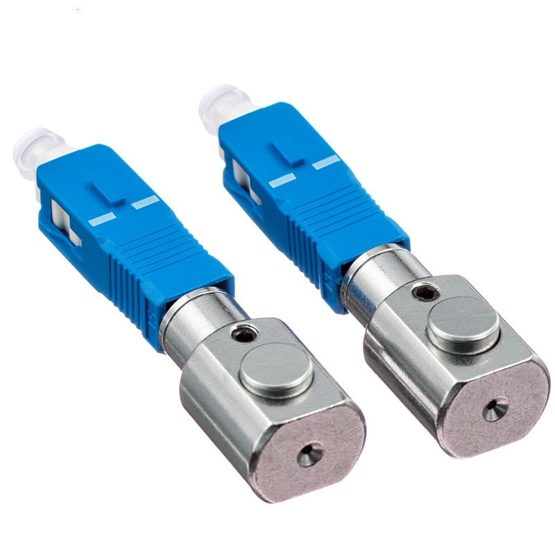 5 Stks/partij Sc Ronde Kale Glasvezel Adapter Connector Sc Flens Koppeling Optical Fiber Test Tijdelijke, sc Ronde Ontblote Fiber Adapter