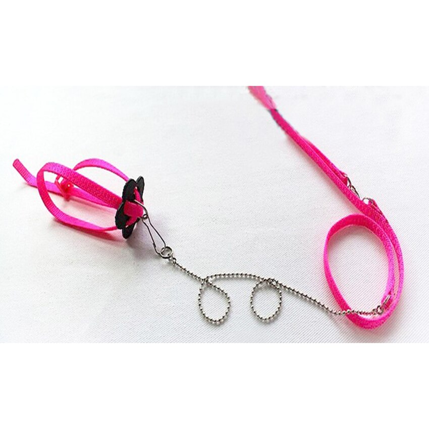 Arnés de pájaro para loro ajustable de 1,2 M, Correa Multicolor ligera suave de: Pink