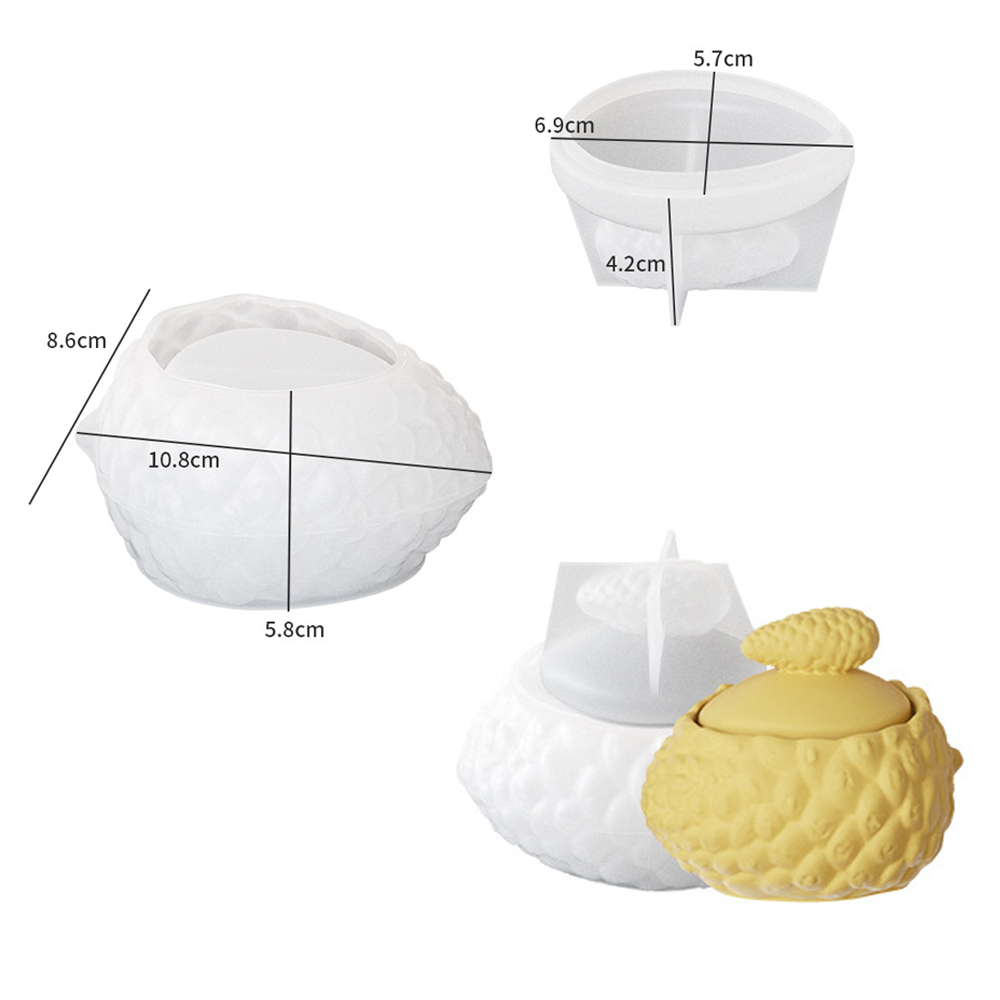 Stampo in silicone per bottiglia di immagazzinaggio di natale con coperchio scatola portacandele campana stampo in resina stampi in gesso fatti a mano fai da te decorazioni natalizie: giallo