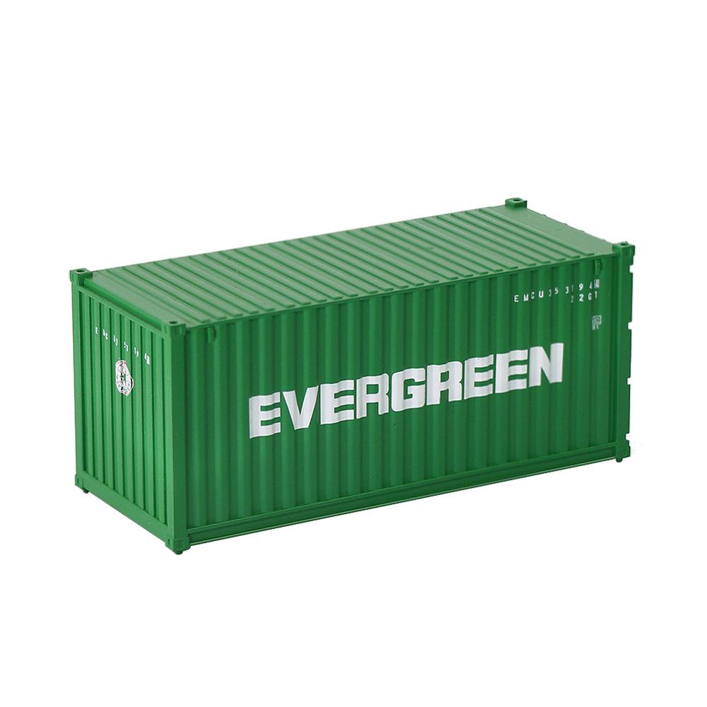 C8726 1pc Container da 20 piedi modello in scala HO accessori per treno 1:87 20 piedi modello di Container Layout ferroviario: EVERGREEN