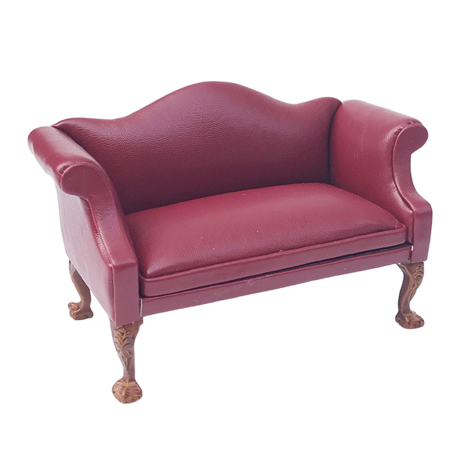 Moderne 1:12 Miniatur Puppe Haus Sessel Sofa Couch Stuhl Zubehör: rot Liebe Sitz
