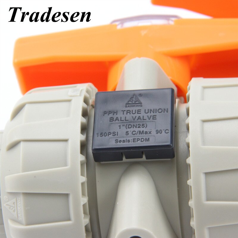 1 pièce ppH I.D 20mm 25mm 32mm 40mm 50mm PPH vanne à boisseau sphérique vanne d'union PPH connecteur de tuyau d'eau raccords de tuyau de plomberie