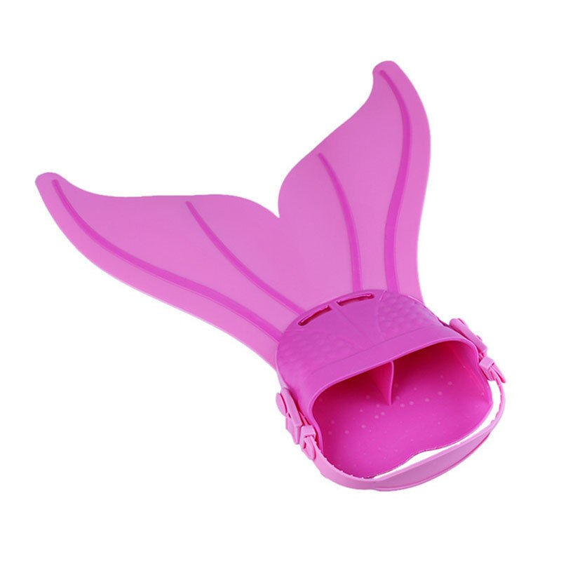 Palmes de natation sirène pour enfants, en Silicone, pour pieds de plongée, queue de baleine, monopalme, équipement de natation: Pink