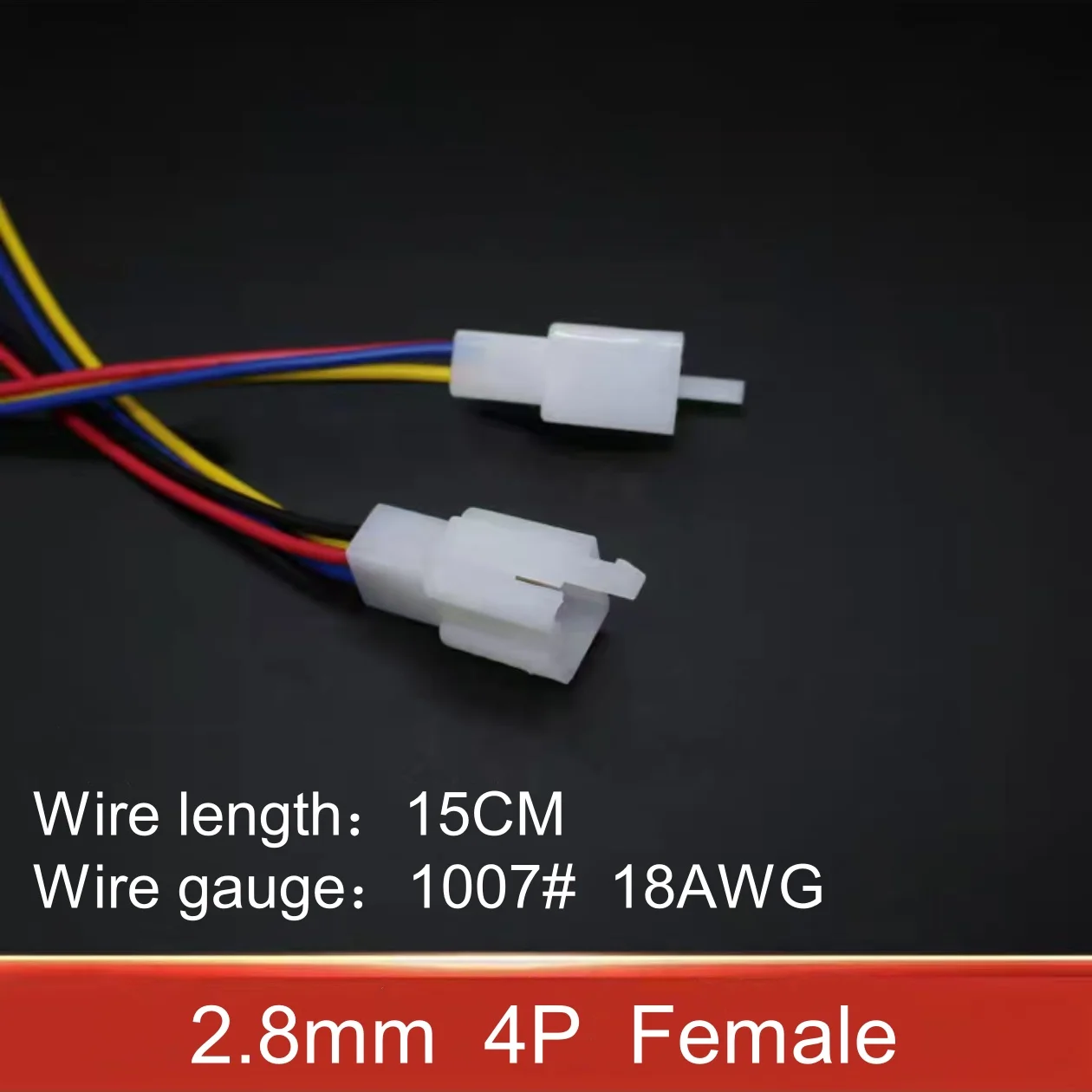 2,8mm Auto stecker motorrad kabelbaum stecker 2Stift 3Stift 4Stift 6Stift Stecker Männlich Weiblich Docking stecker Verbindung draht 15cm: Braun / Unter 5 Stücke