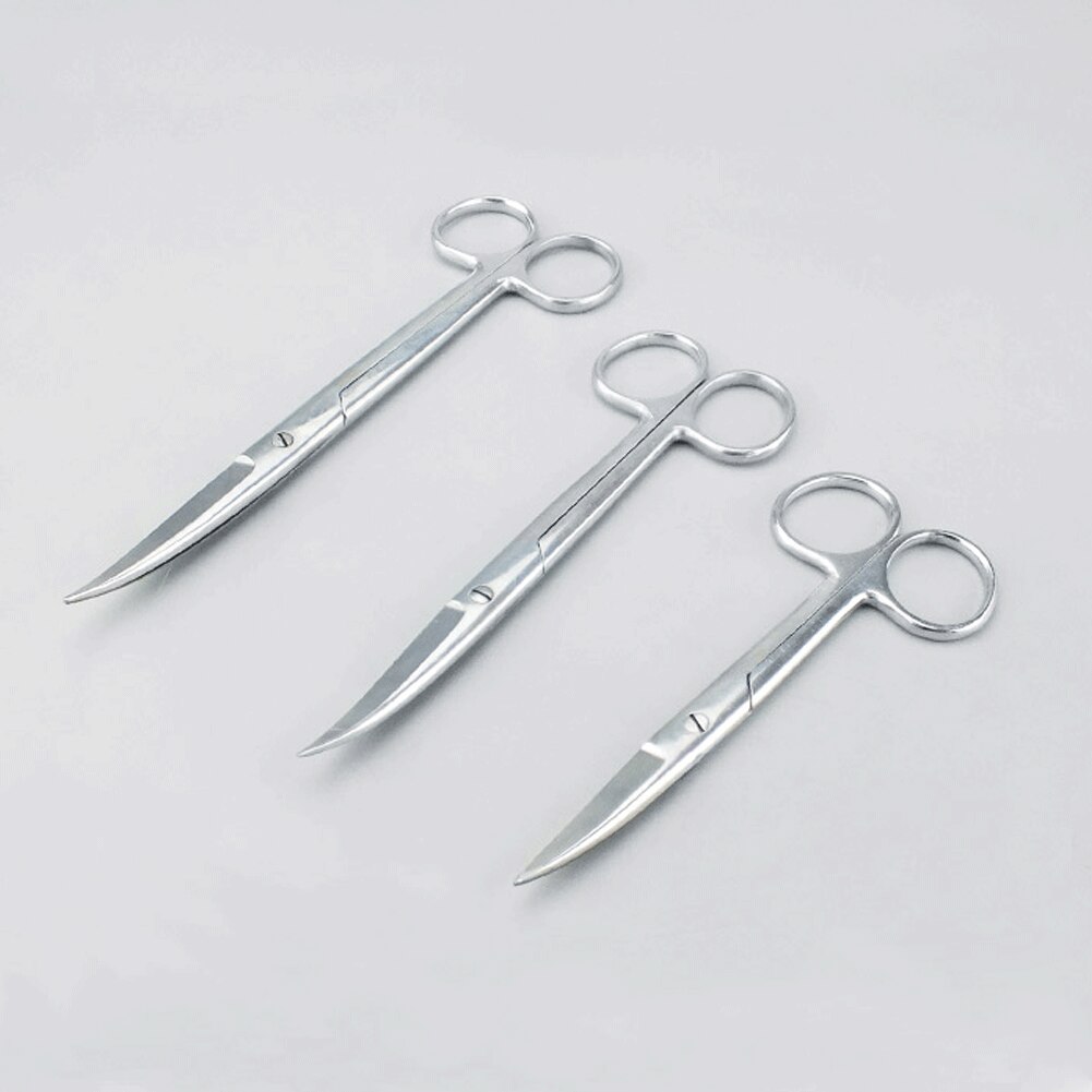 Tijeras de acero inoxidable herramientas de ayuda para laboratorio tijeras curvas tijeras rectas