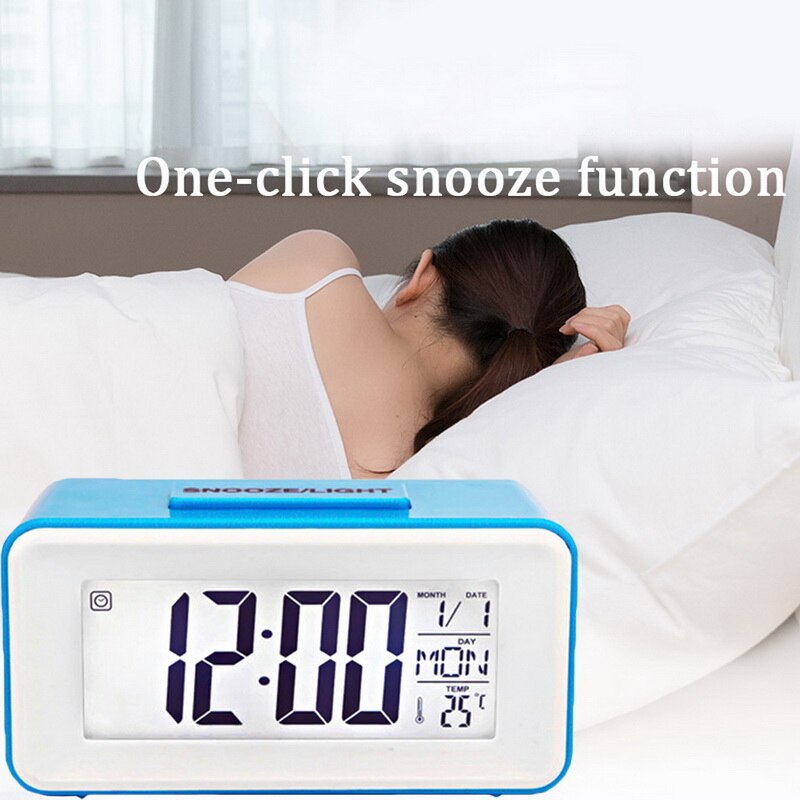 LED Screen Digital Alarm Clock Electric Desktop Table Clock For Home Office Backlight Snooze Data Time Calendar Desk Watch Clock