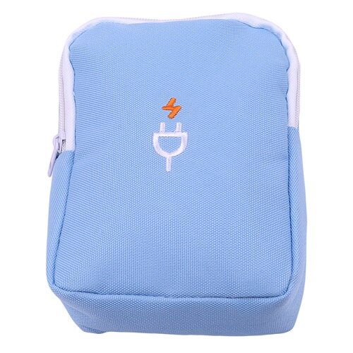 Bolsa Digital portátil para mujer, líneas de datos, paquete de Banco de energía, bolsa de viaje multifunción para hombre, accesorios, suministros, producto: Blue