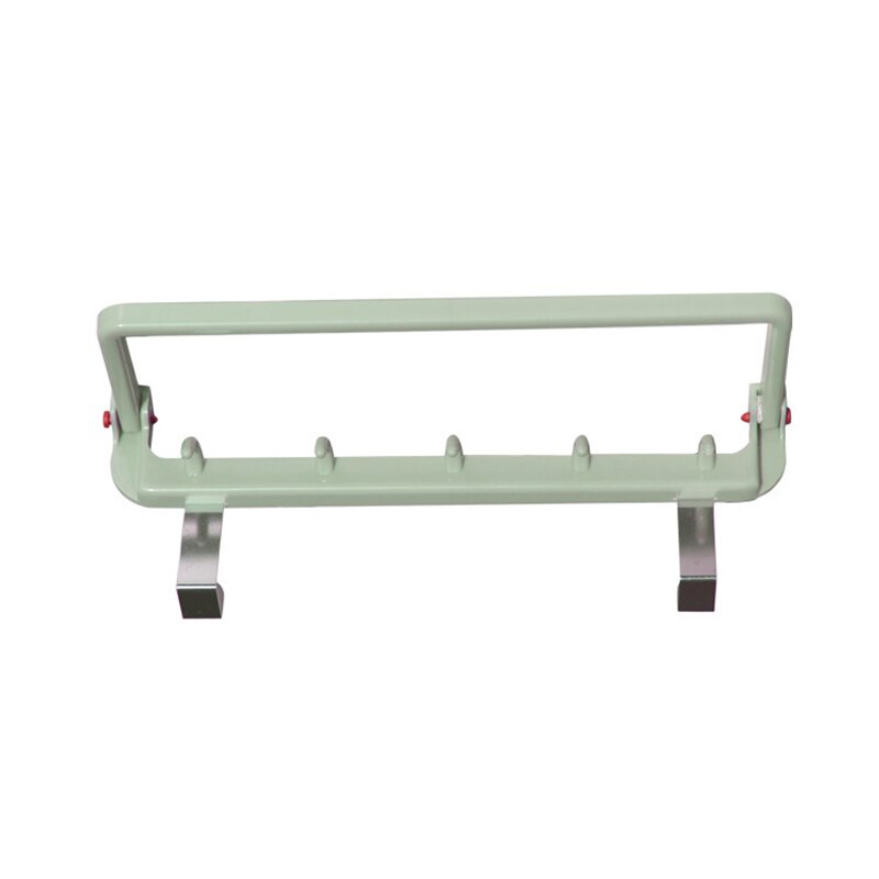 Colgador de trapo de cocina plegable multifuncional, gancho trasero para puerta de gabinete perforación, soporte para toallas, organizador de almacenamiento de útiles de cocina: green