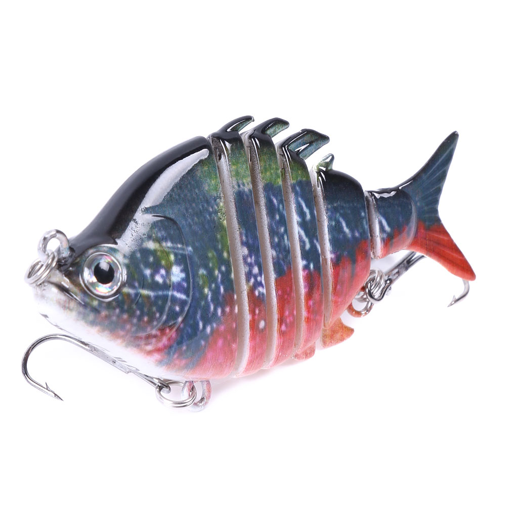 Swimbait Fishing Lures Lifelike Tilapia shape 6.35cm-9.3g Hard Bait 63mm 9.3g Lure With Treble Hook Multi Jointed Lures For Bass: Rood