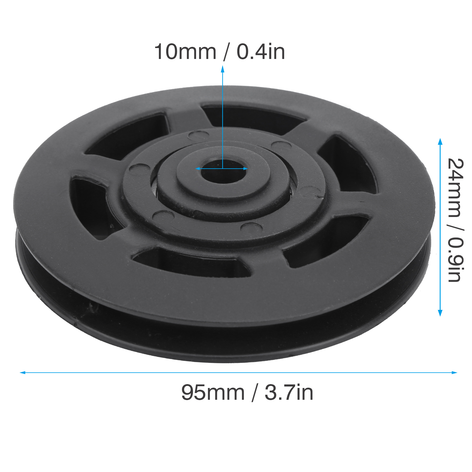 Polea de rodamiento duradera, rueda de rodamiento de nailon resistente al desgaste, Cable Gmarty, pieza de equipo de Fitness Universal para gimnasio, 95MM, 10 unidades por juego