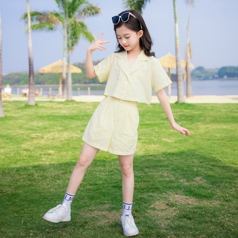 Mädchen Kleidung Anzug Blazer + kurze Hose Teenager Mädchen Sommer 2 stücke Kleidung einstellen Koreanisch lässig Stil Kind Outfits 5 6 8 10 12 14 jahre alt
