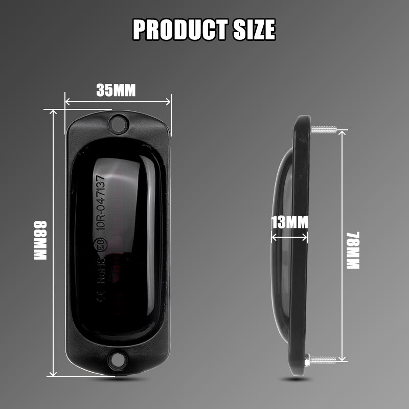 12 LEDs Truck Zijmarkeringslichten Auto Externe Verlichting Signaal Indicator Lamp Waarschuwing Staart Achterlicht voor Trailer Vrachtwagen bestelwagen 12 V 24 V