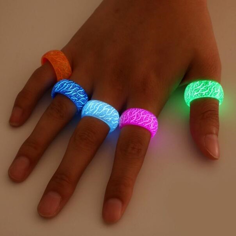 Bagues lumineuses pour fissures, anneau lumineux brillant dans la nuit, bijoux unisexe, décoration pour femmes et hommes