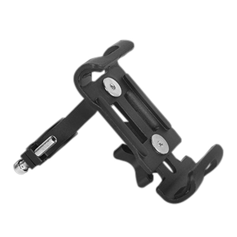 Metal Motorcycle Bike Phone Holder Aluminum Alloy Anti-slip Bracket GPS Clip Universal Bicycle Phone Stand for all Smartphones: Black Fixed