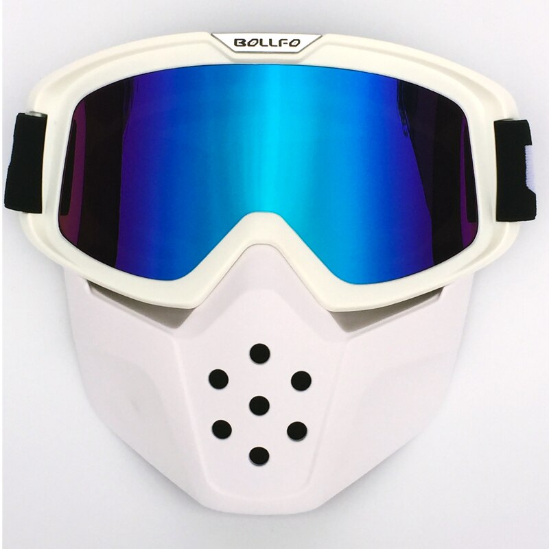 Vintage Motorcycle Shark Helmet Goggles Classic Motocross Goggles Glasses Windproof Retro Open face Helmets Goggles Mask