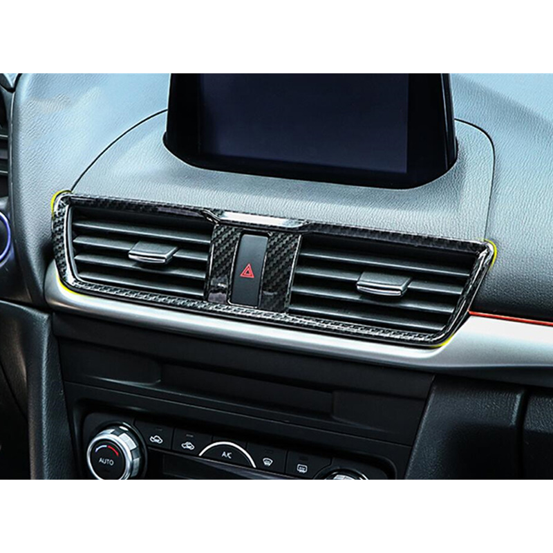 Voor mazda 3 axela sedan hatchback abs accessoires interieur midden airconditioning airco uitlaat afdekking bekleding