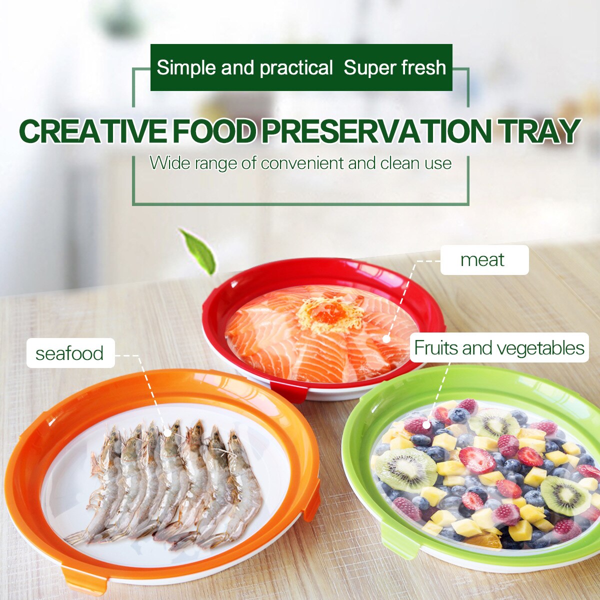 Vacuum Fresh Preservation box Vacuum Sealed Plastic Tray Food Preservation Tray Food Fresh Keeping Refrigerator Food Storage