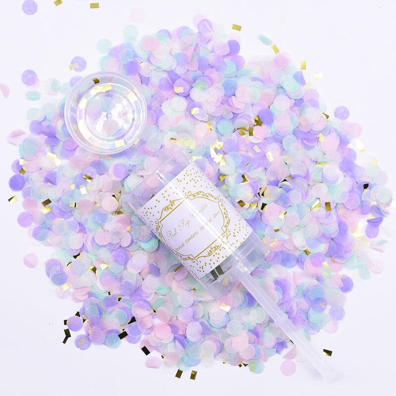 1Pc Blauw/Roze Geslacht Onthullen Party Decoratie Push Pop Confetti Poppers Kanonnen Het Een Jongen Meisje Baby onthullen Feestartikelen