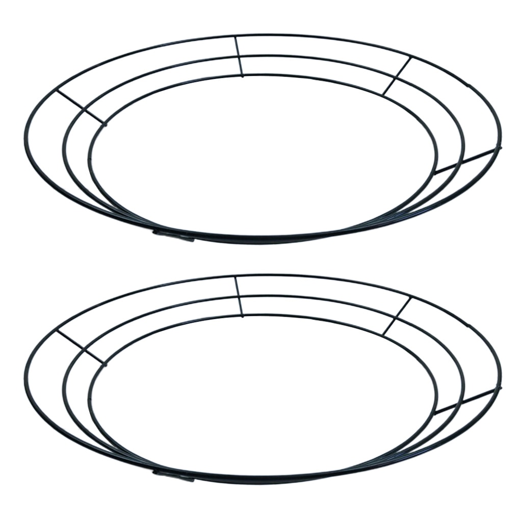 2-Pack rond fil métallique guirlande cadre forme cintre-Succulent Pot métal suspendus planteur plante porte-panier-30 cm/12 inch