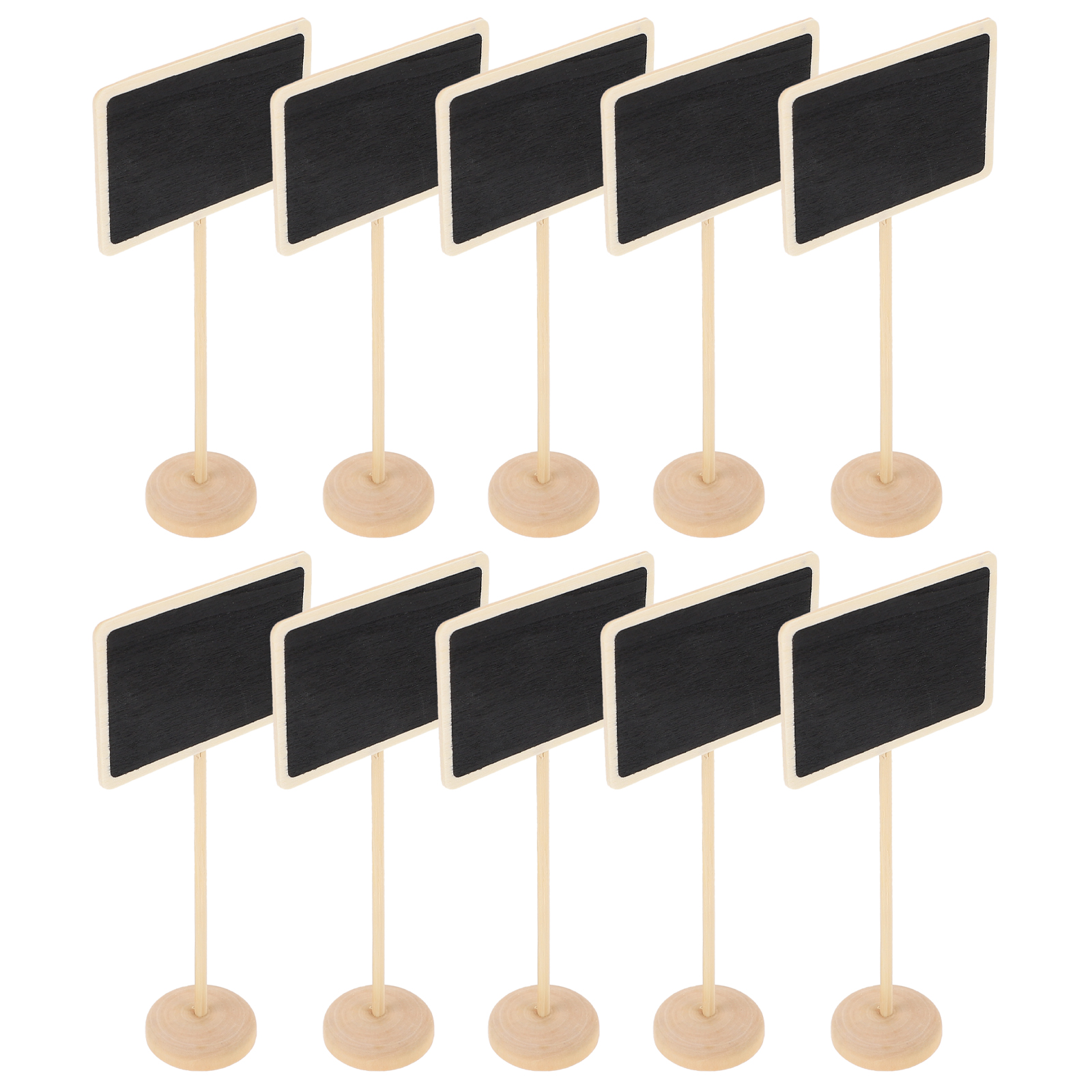 10Pcs Krijtbord Decors Mini Houten Krijtborden Hout Bord Toppers: Rectangular pattern