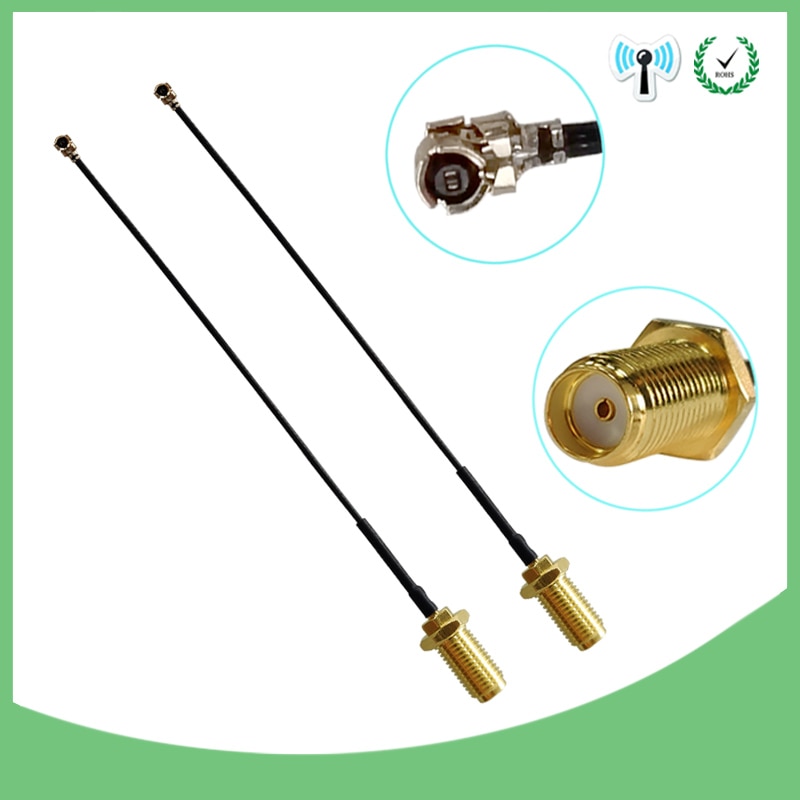 2 pces cabo de extensão ufl para rp sma conector antena wi-fi pigtail cabo ipx a RP-SMA fêmea para ipx 20cm