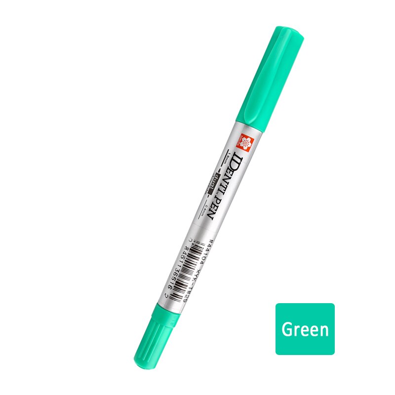 Lifemaster Sakura Identi Pen Fijne En Extra Fijne Permanente Inkt Dual Point Marker Mark Op Alles 8 Kleur Beschikbaar: green