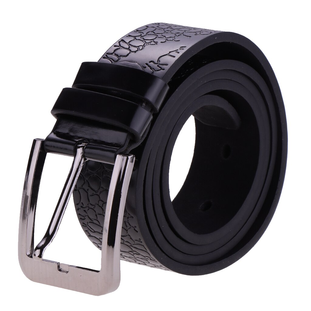 Mens Leather Belt Waist Strap Belt Pin Alloy Buckle Trousers Belt
