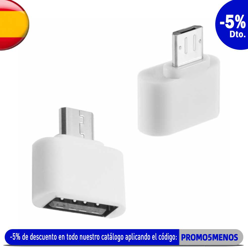 Mannelijke Micro Usb Naar Female Usb 2.0 Otg Android Adapter Wit Voor Smartphones Tablets Samsung Xiaomi Huawei