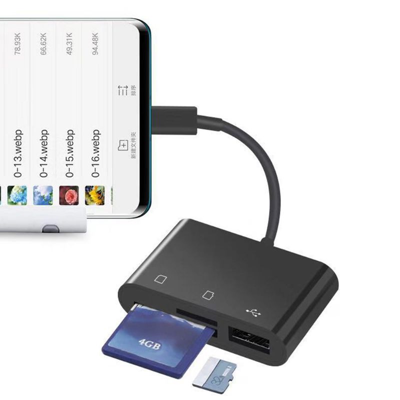 Multi-funktionale Multi-funktionale 3 in 1 Micro USB Kartenleser Adapter Unterstützung für Micro SD/TF karte für Handy Maus Kamera