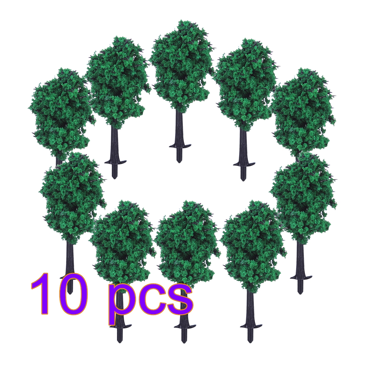 4/5/6/7/9/11/15 Cm Sandboxie Model Trees Micro Landscape Decoration For Roadsides - Green: 100pcs 5cm
