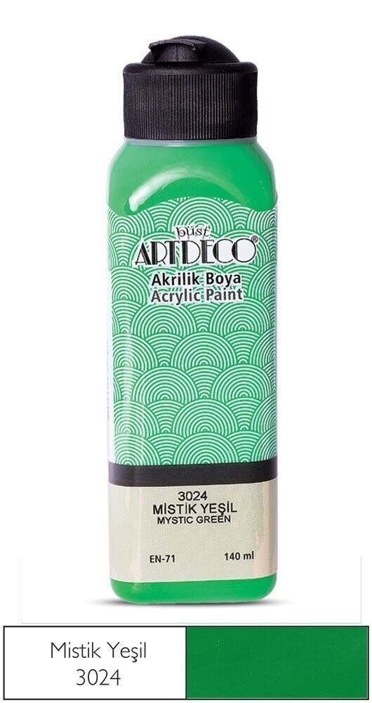 Artdeco farba akrylowa zielony kolor i odcienie: mystical green
