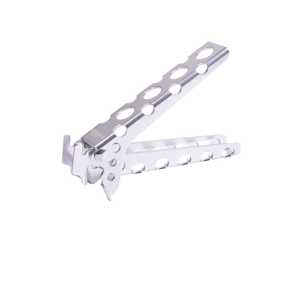 Olla antiescaldadura para acampar y senderismo, cazoleta, agarradera, cocina al aire libre, utensilios de cocina para Picnic, soporte para ASA, abrazadera de Clip: Silver
