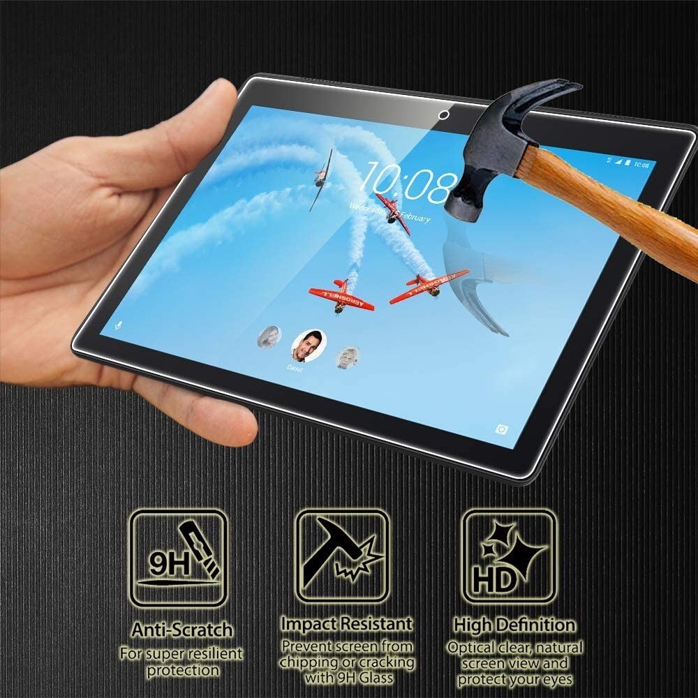 2Pcs 9H Huisdier Case Voor Lenovo Tab M10 TB-X605F X505F 10.1 Inch Screen Protector Anti Kras Bubble Gratis hd Clear Protective Film