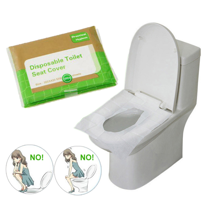 10 Stks/pak Wegwerp Waterdichte Toilet Seat Cover Mat Gezonde Waterdichte Wc-papier Pad Contactloze Reizen