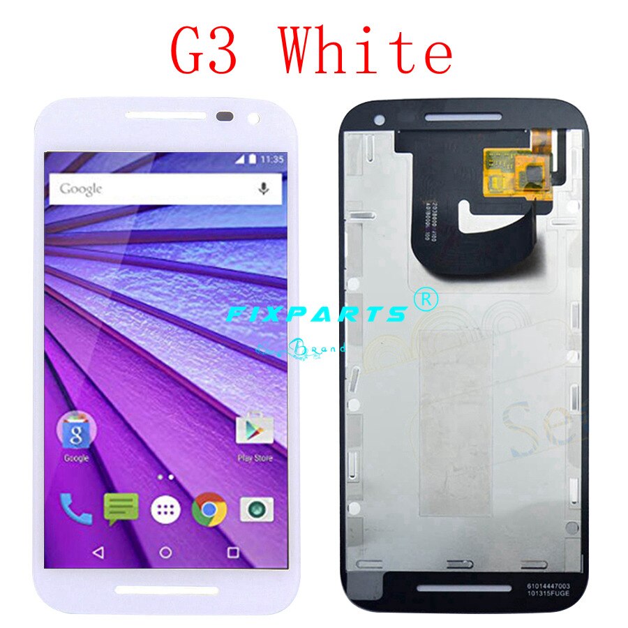For Motorola Moto G3 G 3rd Gen XT1544 XT1550 XT1540 XT1541 XT1543 LCD Display Touch Screen Digitizer Assembly For Moto G 2nd G2: G3 White