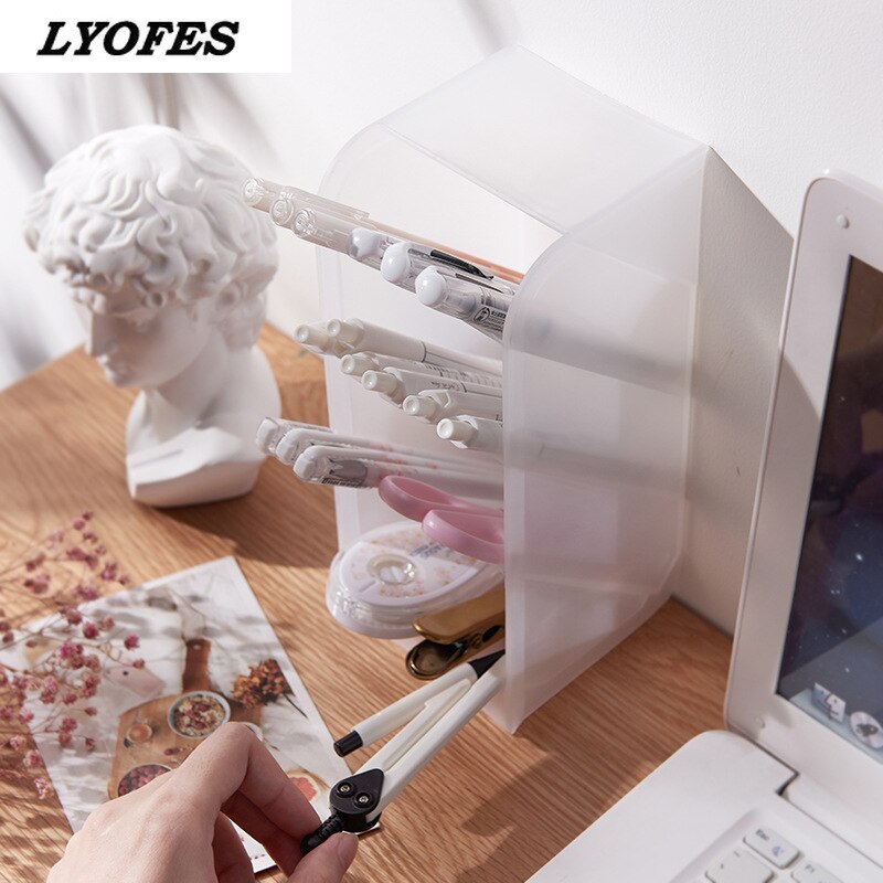 Organiseur de bureau pour stylos, rangement de papeterie, organisateur de bureau, support de brosse, accessoire de bureau pour porte-stylo